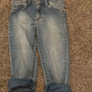 Levi girlfriend crop jeans